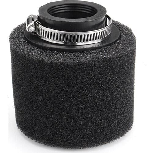 Black 35mm Cleaner Straight Neck Motorcycle Sponge Air Filter