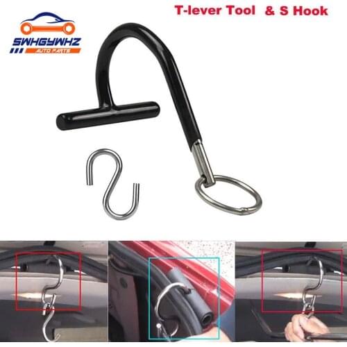With S-Hook T-Lever Holder Tool Paintless Dent Repair Tools Paintless Dent Removal Tools Hail Rod