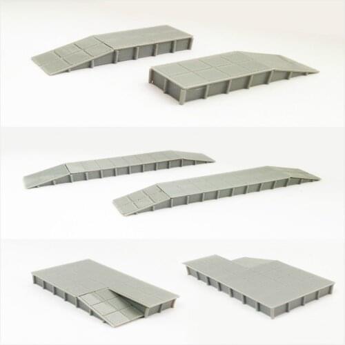 2pcs Train Railway Model Scene N Scale Ratio 1:160 Cement Freight Platform For 1:144