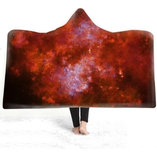 Starry Sky Colorful Hooded Blanket 3D print Wearable Blanket Adults men women Polynesian Drop Shipping