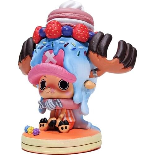 One Piece Anime Figure Cake Dessert Tony Tony Chopper 11cm, Action Figurine Decoration Ornaments Collectibles Model