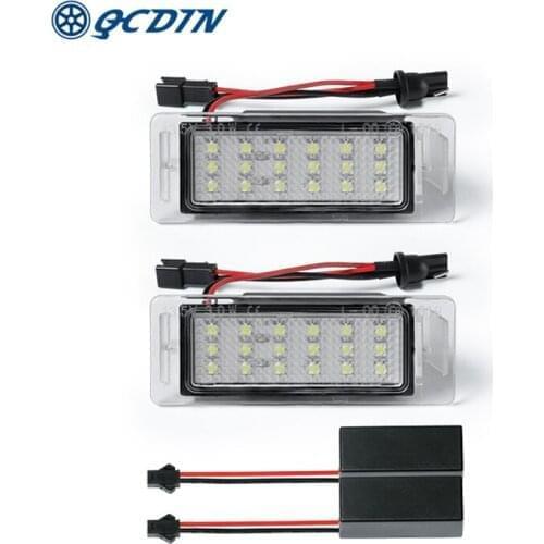 QCDIN For Chevrolet Led License Plate Lamp Clear 12V 6000K For Chevrolet Cruze For Camaro Auto Repair Parts