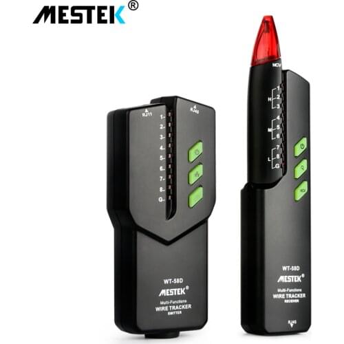 RJ11 RJ45 No Interference Telephone Wire Tracker Network Cable Detector Tester NVC AC Voltage Tester Line Finder with Flashlight