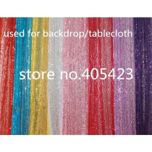 1.5m width Sparkly Gold silver purple red pink Tiffany Blue Sequin Glamorous for Wedding party Decoration Tablecloth Backdrop