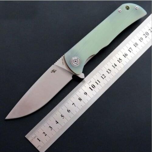 CH3001 G10 Flipper Folding Knife D2 Blade Ball Bearings Camping Hunting Fishing Fruit Pocket Knives Outdoor EDC Protable Knife