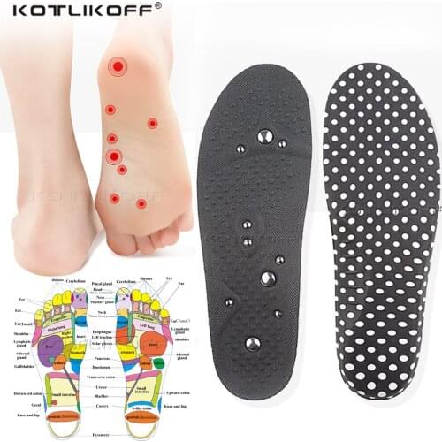 KOTLIKOFF Durable Magnetic Acupressure Insoles Arch Support Magnet Physiotherapy Foot Health Pads for Shoes Relieving Pressure