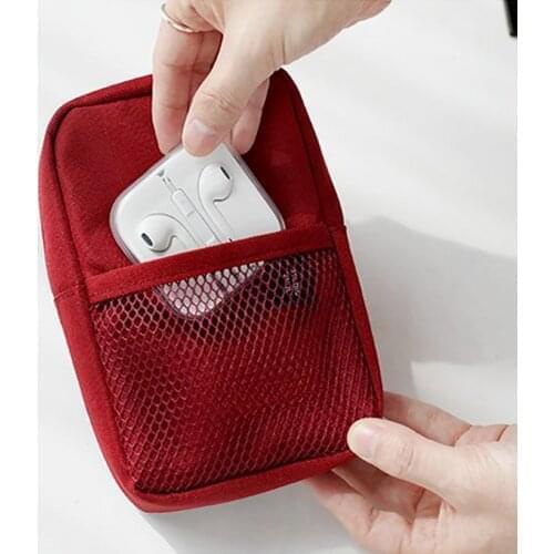 Charger Wires Storage Bag Digital USB Cable Gadget Organizer Travel Cable Bag Portable Power Bank Pouch Zipper