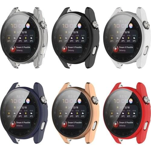 Watch Ultra-thin Watch Protective Cover Tempered Film Screen Protector Shell for Huawei Watch3 Pro Smart Watch Accessories