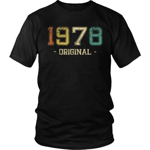 Vintage Born In 1978 Mens T Shirt Soft Cotton 42nd 42 Years Old Birthday Gift Tees Short-Sleeve Urban T-shirt Big Size Clothes
