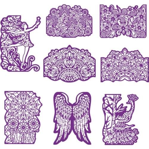 Fairy Magic Mandala Floral Dream Catcher Graceful Wing Metal Cutting Dies for DIY Scrapbooking Paper Cards Making Craft 2019 New