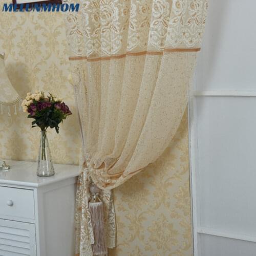 2018 Luxury Lace Hollow Curtains Tulle Fabrics For Bedroom Window Curtains For The Living Room Drapes Window Screening Panels
