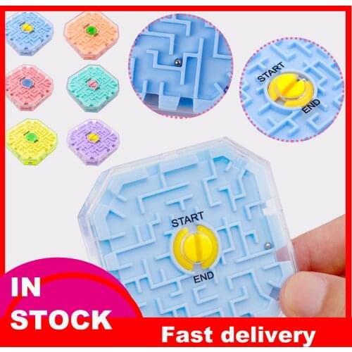 3/2/1pcs 3d Maze Magic Cube Transparent Six-sided Puzzle Speed Cube Rolling Ball Game Cubos Maze Toys For Children Educational