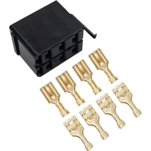 6.3mm 8PCS Female Spade Terminals Connectors Wire Terminal Connector For ARB Socket Plugs Carling Rocker Switch