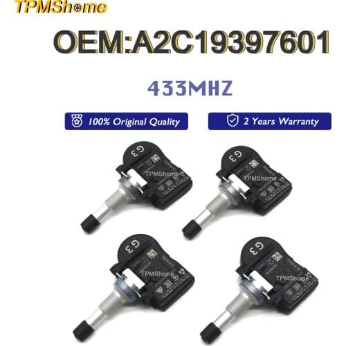 Car Universal TPMS Sensor A2C19397601 G3 Tire Pressure Monitoring System Sensors 433MHz Tyre Air Monitor Sensor