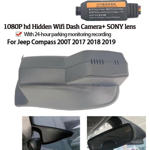 Car DVR Wifi Video Recorder Dash Cam Camera For Jeep Compass 200T 2010~2017 2018 2020 Night Vision high quality hd 1080P