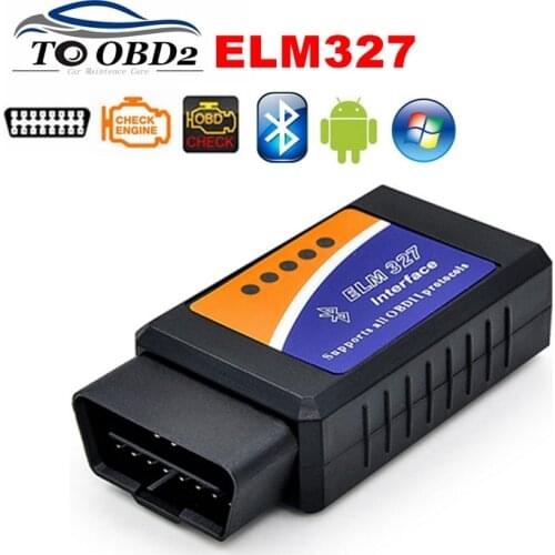 FREE SHIPPING ELM 327 Bluetooth Interface Latest Version V2.1 Code Reader Car Diagnostic Scanner ELM327 V2.1 BT For Android