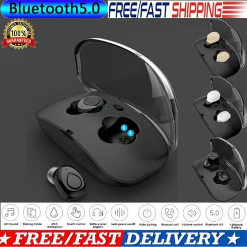 Bluetooth 4.2 Headset Wireless Mini 3D Stereo Earphone TWS Handsfree Earbuds Mic Waterproof In-Ear Sport Music Earphones 2019