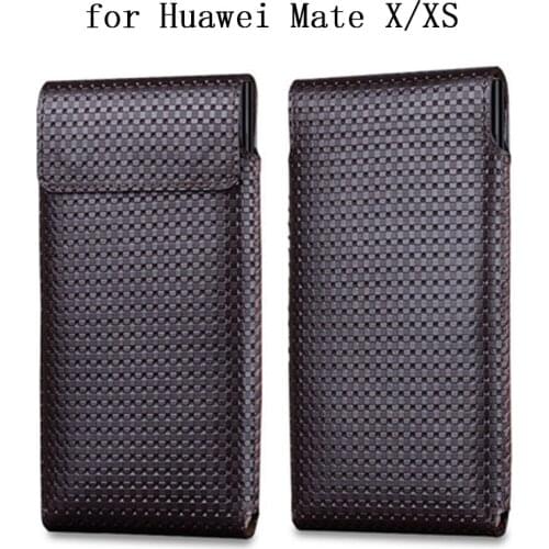 Business Flip Phone Pouch Cover forHuawei Mate X Magnetic Genuine Leather Protective Skin forHuawei Mate XS MateXS Crocodile Bag