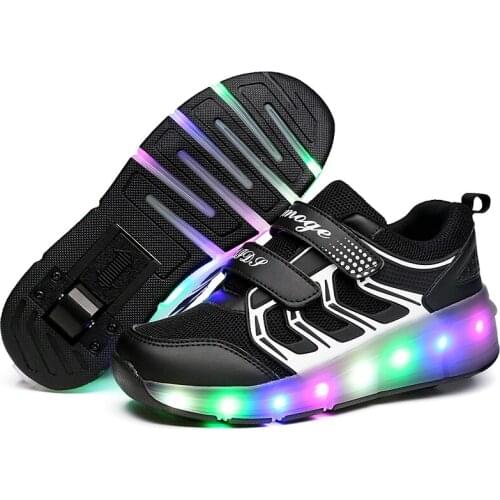 Kids Glowing Shoes Children Roller Skate Sneaker Child Led Light up luminous Shoes Girls Boys Sneakers with Wheels