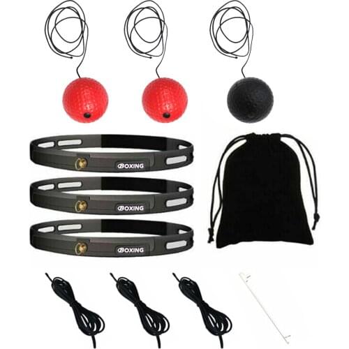 Boxing Reflex Balls Set Headband Effective Working-out Accessories for Punching Speed Reaction Agility Training