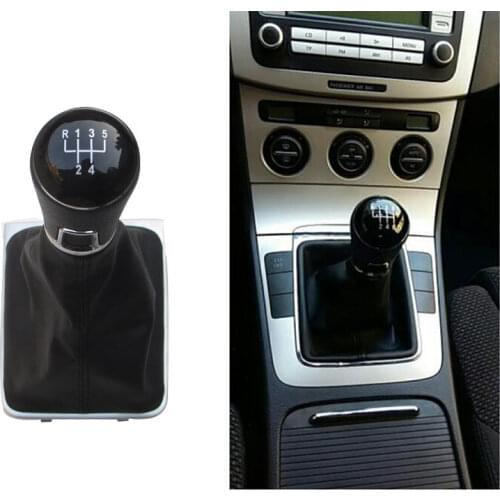 For Volkswagen VW Passat B7 2011 2012 2013 2014 2015 New 5 / 6speed Car Gear Shift Knob With Black Leather Boot 3AA711113A