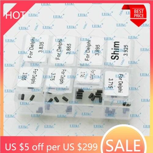 ERIKC 80pcs Gaskets Shims Size 3.715-3.925mm Injector Nozzle Pin Adjust Washer Accuracy for Delphi series E1023008
