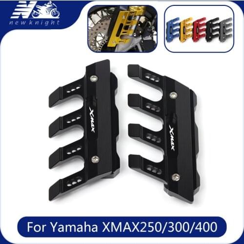 Laser Logo 5 Colors For Yamaha X-MAX XMAX 250 300 400 Motorcycle CNC Aluminum Front Mudguard Anti-Drop Slider Protector Cover