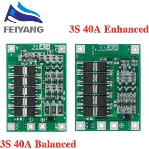 3S 40A Li-ion Lithium Battery Charger Lipo Cell Module PCB BMS Protection Board For Drill Motor 12.6V with Balance