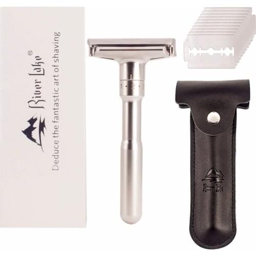 River Lake manual Safety Razor Close Shaving Classic Double Edge For Men Adjustable double edge straight shaving knife