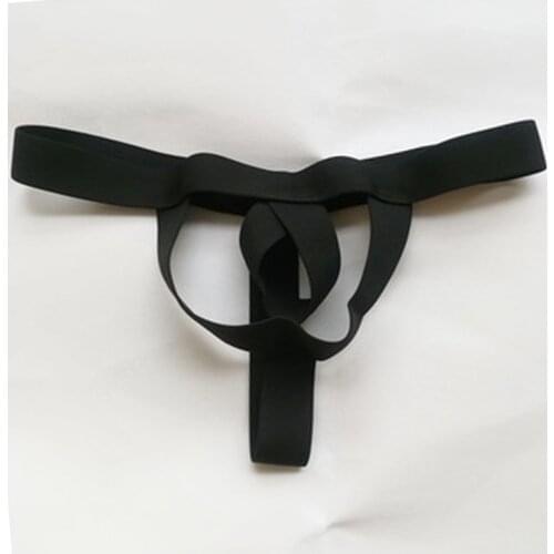 Open Front Underpants Mens Sexy G-String Elastic Underwear Thong Enlargement Cockring Erotic Lingerie Penis Ring Jockstrap A50