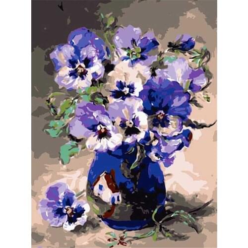 Adult Flower DIY 11CT Cross Stitch Embroidery Kits Craft Needlework Set Printed Canvas Cotton Thread Home Decoration Room