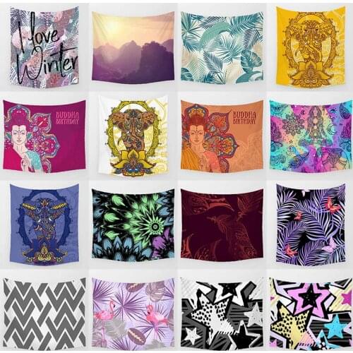 I love winter tropical leaves flamingo yoga geometric wall art tapestry rectangle wall hanging tapestry wall tapestry abstract