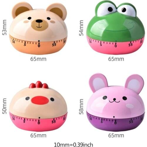 New Animal Timer Digital Kitchen Countdown Clock Cute Animal Fruit Alarm Clock Time Management Tool for Children and Adults