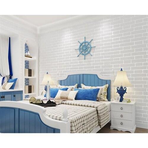 Beibehang Thicken 3d brick white brick wallpaper clothing store culture brick living room TV background wall brick 3d wallpaper