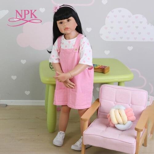 NPK 98CM Original Reborn Masterpiece Doll Ball Jointed full body toddler baby girl princess 3-4years old real baby dress model