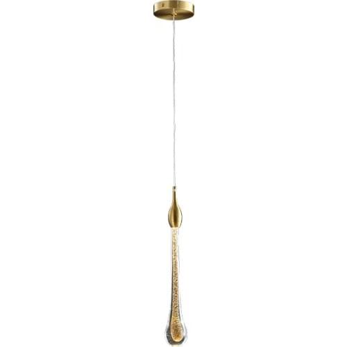 Postmodern Copper Glass Water Drop LED Designer Chandelier Lighting Lustre Suspension Luminaire Lampen For Foyer Staircase