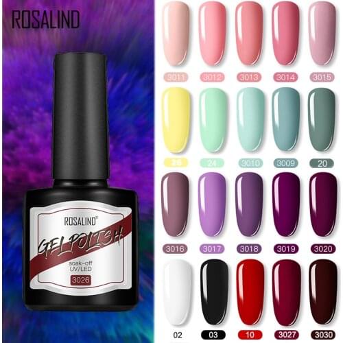 ROSALIND Gel Nail Polish Soak Off Vernis Gel UV Hybrid Varnishes 8ML Base Coat Nails Art All For Manicure Lamp Gellak Lacquer