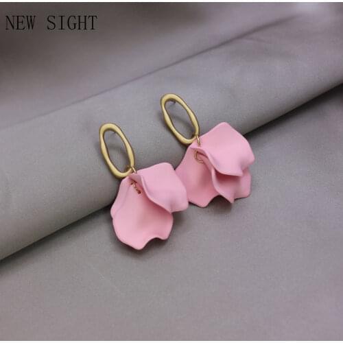 Shiny Side New Accessories Pierced Geometric Stud Earrings For Women Simple Style Gift Flower Earrings
