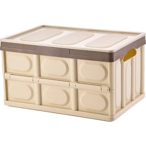 Collapsible Storage Boxes Crates Lidded Storage Bins Plastic Tote Storage Box for ClothesToy Snack Grocery Storage