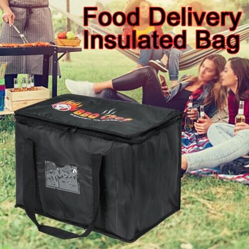 Grocery Food Delivery Bag Pizza Takeaway Portable Large Reusable Restaurant Thermal Insulation Drink Carrier Lunch Picnic Cooler