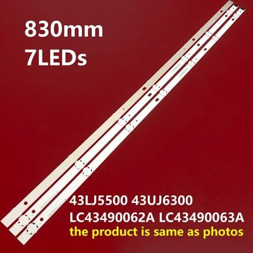New 30 PCS 7LED 830mm LED backlight strip for LG 43LJ5500 43UJ6300 LC43490062A LC43490063A LC43490064A LC43490060A