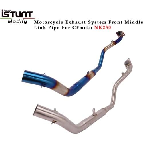 For CFMoto NK 250 250NK NK250 Motorcycle Exhaust System Escape Modified Slip-on Front Middle Link Pipe Connection
