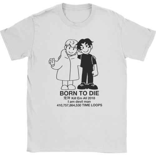 I Am Devilman Crybaby T-Shirt Men Japan Anime Vintage Pure Cotton Tee Shirt Crewneck Short Sleeve T Shirts Party Tops