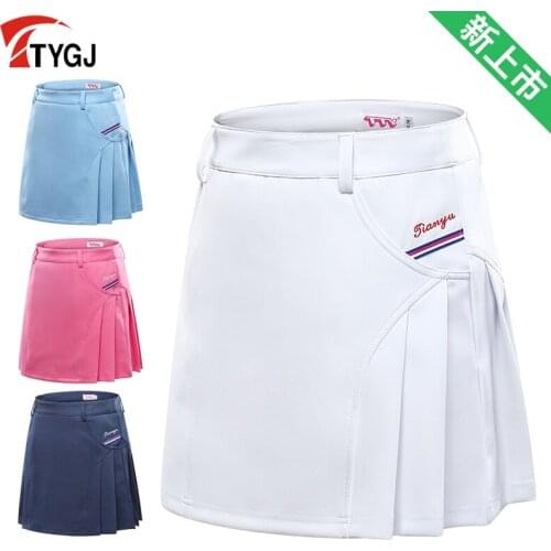 2020 Women Slim Skort Golf Skirt Ladies Short Skirt Summer Badminton Tennis Sports Skirt Pleated School Tennis Skirts XS-2XL