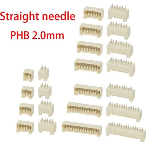 10pcs/lot NEW Original PHB 2.0mm pitch straight needle seat buckle double row 2x2 3 4 5 6 8p connector PHSD