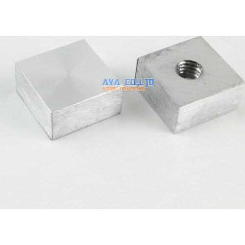12 Pieces 20mm Aluminum Disc Glass Table Top Adapter Attach Square Decoration
