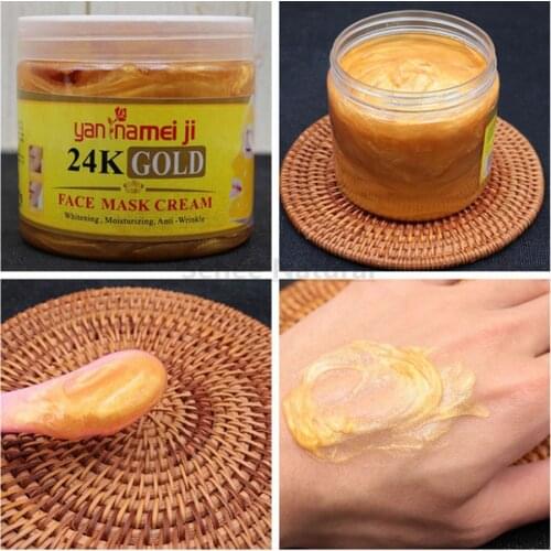 24K Gold Mask Gel Paste Brightening Skin Wrinkle Firming Moisturizing Skin Care Mask Beauty Salon 400g