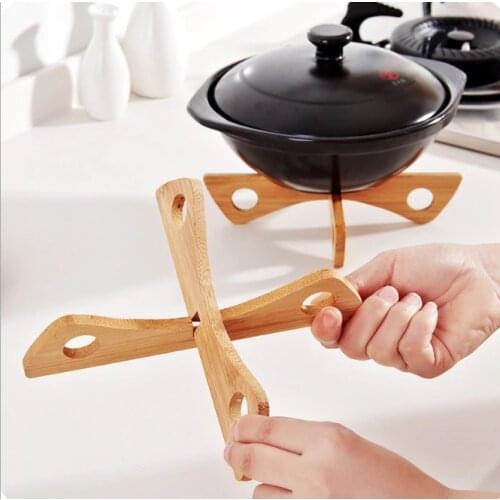 Bamboo Heat Resistant Pan Mats Removable Pot Mat Holder Kitchen Cooking Insulation Pad Bowl Cup Coasters