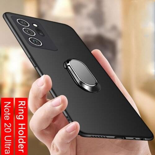 For Samsung Note 20 Ultra Phone Cover Soft TPU Magnet Ring Holder Case For Samsung Galaxy Note 20 S20 Plus Stand Back Cover Case