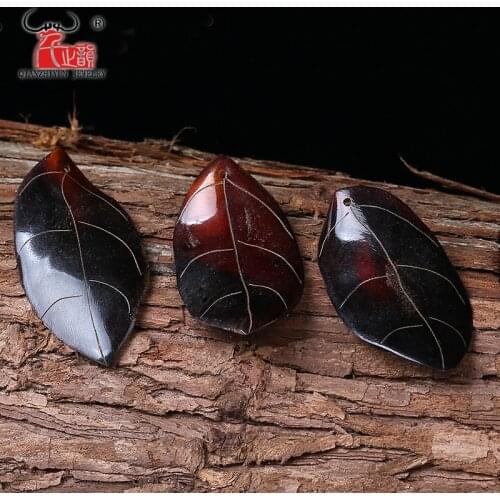 Pure natural horseshoe leaves pendant beads accessories DIY jewelry accessories
